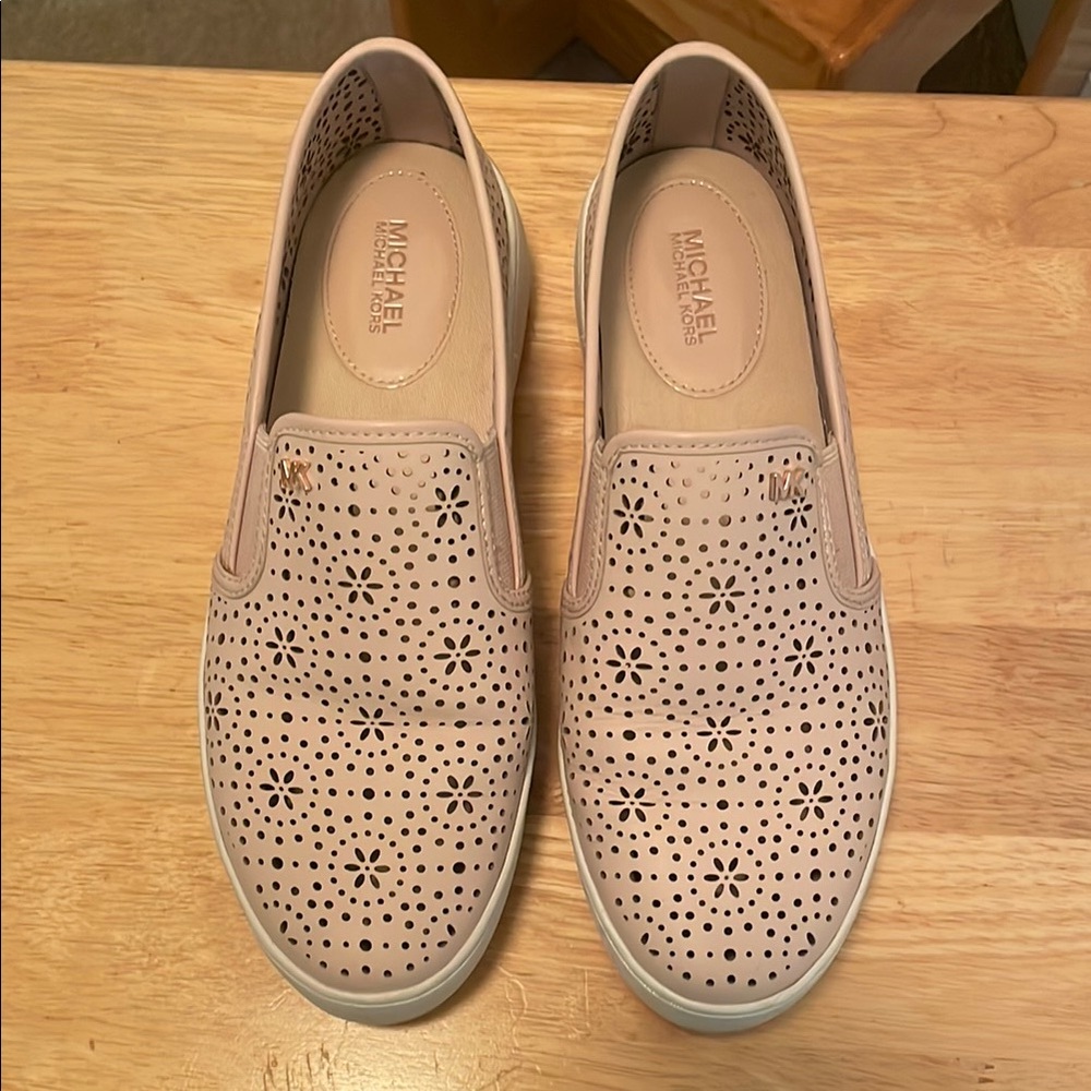 Michael Kors Pink Perforated Flats